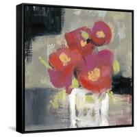 Rose Bud Vase I-Jennifer Goldberger-Framed Stretched Canvas