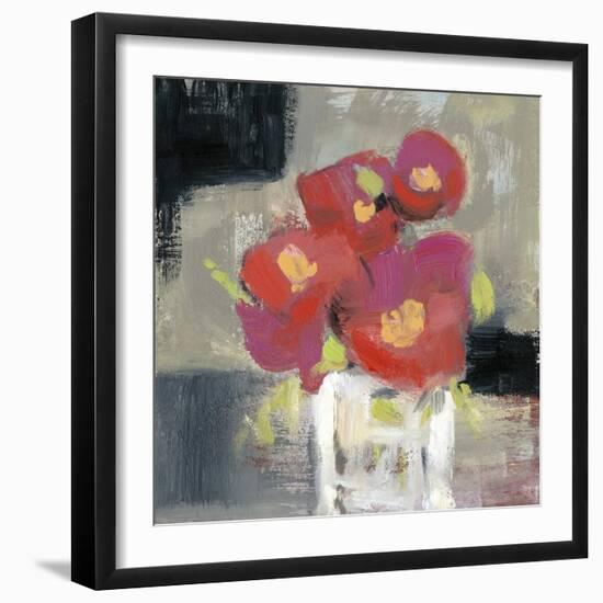 Rose Bud Vase I-Jennifer Goldberger-Framed Art Print