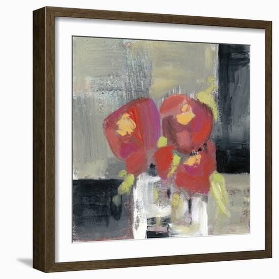 Rose Bud Vase II-Jennifer Goldberger-Framed Art Print