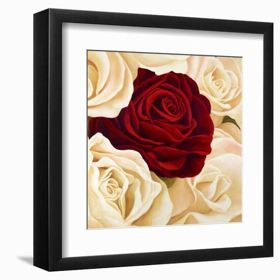 Rose Composition II-Serena Biffi-Framed Art Print