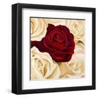 Rose Composition II-Serena Biffi-Framed Art Print