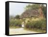 Rose Cottage-Helen Allingham-Framed Stretched Canvas