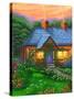 Rose Cottage-Bonnie B. Cook-Stretched Canvas