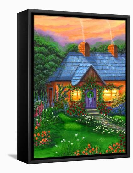 Rose Cottage-Bonnie B. Cook-Framed Stretched Canvas