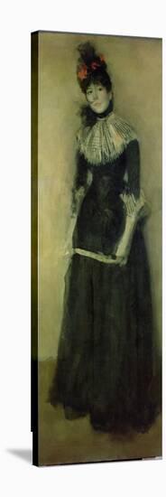 Rose Et Argent: La Jolie Mutine, C.1890 (Oil on Canvas)-James Abbott McNeill Whistler-Stretched Canvas