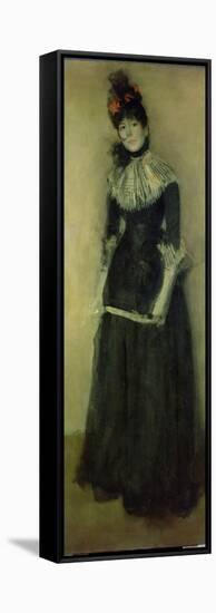 Rose Et Argent: La Jolie Mutine, C.1890 (Oil on Canvas)-James Abbott McNeill Whistler-Framed Stretched Canvas