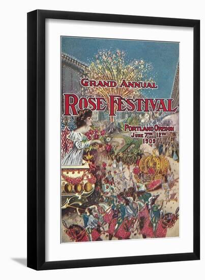 Rose Festival Poster, Portland, Oregon-null-Framed Art Print