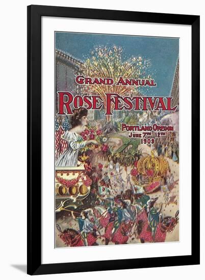 Rose Festival Poster, Portland, Oregon-null-Framed Art Print