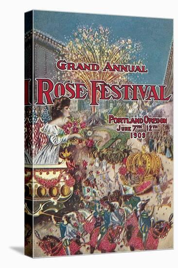 Rose Festival Poster, Portland, Oregon-null-Stretched Canvas