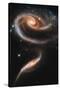 Rose Galaxy Hubble Space Photo Art Poster Print-null-Stretched Canvas