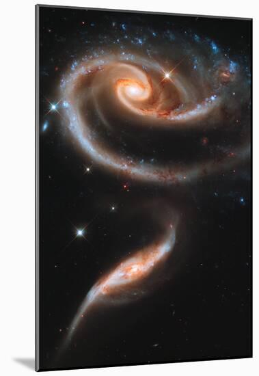 Rose Galaxy Hubble Space Photo-null-Mounted Poster