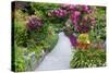 Rose Garden at Butchard Gardens in Full Bloom, Victoria, British Columbia, Canada-Terry Eggers-Stretched Canvas