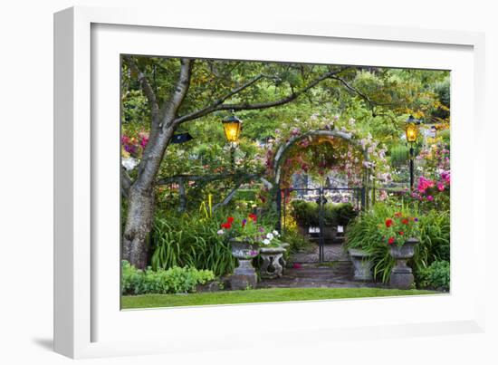 Rose Garden at Butchard Gardens in Full Bloom, Victoria, British Columbia, Canada-Terry Eggers-Framed Photographic Print