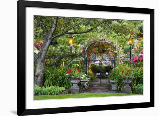 Rose Garden at Butchard Gardens in Full Bloom, Victoria, British Columbia, Canada-Terry Eggers-Framed Photographic Print