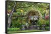 Rose Garden at Butchard Gardens in Full Bloom, Victoria, British Columbia, Canada-Terry Eggers-Framed Stretched Canvas