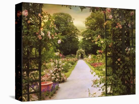 Rose Garden Gate-Jessica Jenney-Stretched Canvas