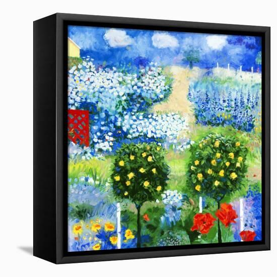 Rose Garden-Mike Smith-Framed Stretched Canvas