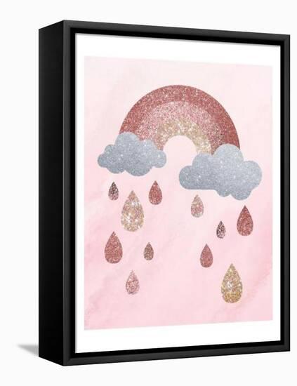 Rose Glitter 2-Melody Hogan-Framed Stretched Canvas