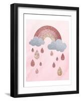 Rose Glitter 2-Melody Hogan-Framed Art Print