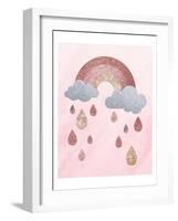 Rose Glitter 2-Melody Hogan-Framed Art Print