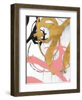 Rose Gold Strokes I-Megan Morris-Framed Art Print