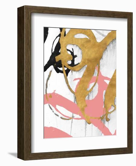 Rose Gold Strokes I-Megan Morris-Framed Art Print