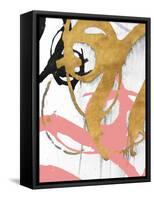 Rose Gold Strokes I-Megan Morris-Framed Stretched Canvas