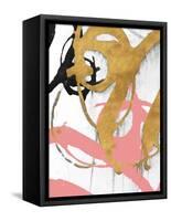 Rose Gold Strokes I-Megan Morris-Framed Stretched Canvas