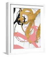 Rose Gold Strokes I-Megan Morris-Framed Art Print