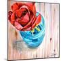 Rose in Jar-Jennifer Redstreake Geary-Mounted Art Print