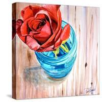 Rose in Jar-Jennifer Redstreake Geary-Stretched Canvas