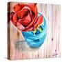 Rose in Jar-Jennifer Redstreake Geary-Stretched Canvas