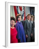 Rose Kennedy, Jackie Peter Behind Her on Morning After Election Day-Paul Schutzer-Framed Photographic Print