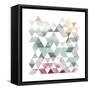 Rose Marble Triangles Mate-OnRei-Framed Stretched Canvas