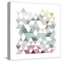 Rose Marble Triangles Mate-OnRei-Stretched Canvas