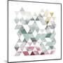 Rose Marble Triangles Mate-OnRei-Mounted Art Print