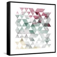Rose Marble Triangles-OnRei-Framed Stretched Canvas