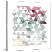 Rose Marble Triangles-OnRei-Stretched Canvas