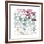 Rose Marble Triangles-OnRei-Framed Art Print