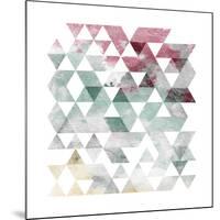 Rose Marble Triangles-OnRei-Mounted Art Print