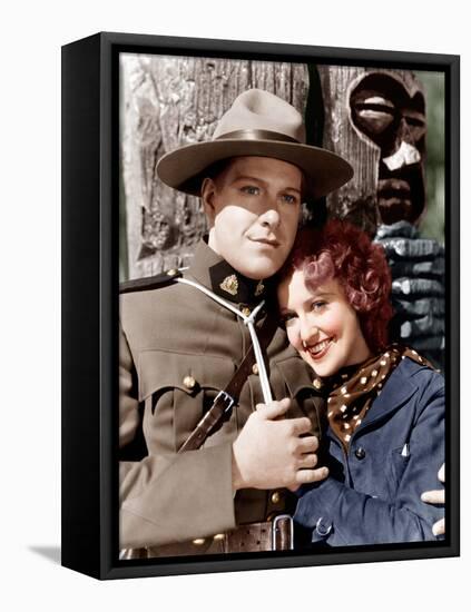 ROSE MARIE, from left: Nelson Eddy, Jeanette MacDonald, 1936-null-Framed Stretched Canvas