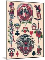 "Rose of No Mansland" Authentic Tattoo Flash-null-Mounted Art Print