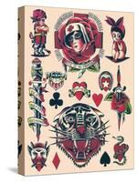 "Rose of No Mansland" Authentic Tattoo Flash-null-Stretched Canvas