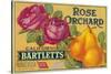 Rose Orchard Pear Crate Label - San Francisco, CA-Lantern Press-Stretched Canvas