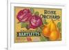 Rose Orchard Pear Crate Label - San Francisco, CA-Lantern Press-Framed Premium Giclee Print