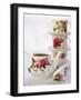 Rose-patterned Teapot and Teacups-Per Ranung-Framed Photographic Print