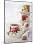 Rose-patterned Teapot and Teacups-Per Ranung-Mounted Photographic Print