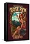 Rose Red Amber Ale Pinup Girl-Lantern Press-Framed Stretched Canvas