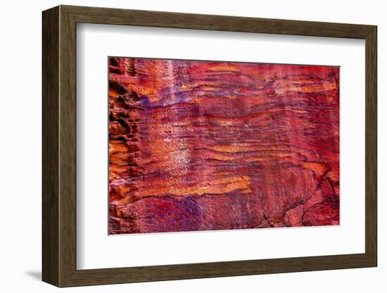 Rose Red Rock Tomb Facade, Street of Facades, Petra, Jordan-William Perry-Framed Photographic Print