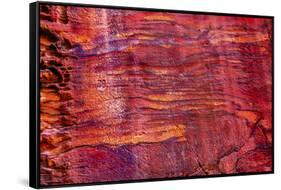 Rose Red Rock Tomb Facade, Street of Facades, Petra, Jordan-William Perry-Framed Stretched Canvas